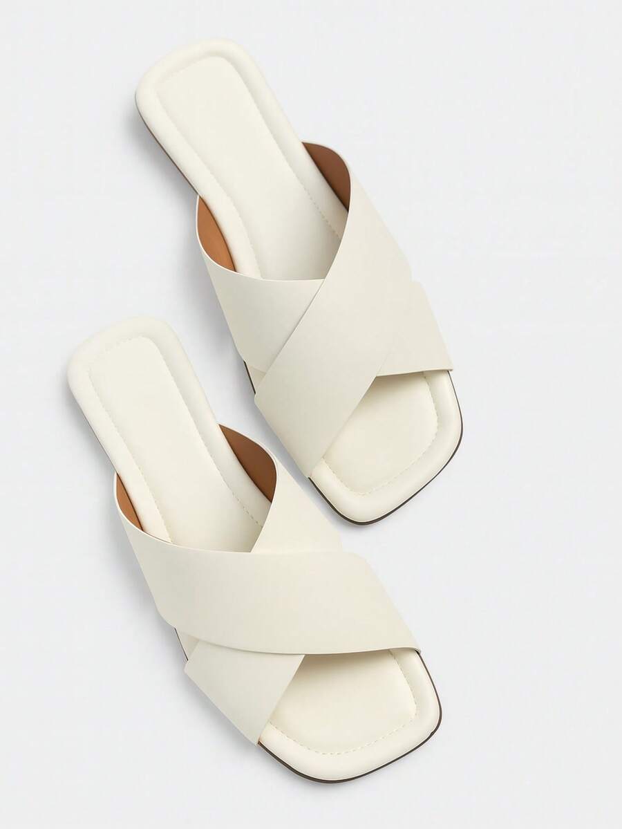 Women's Flat Sandal With Crossed Strap X Modern - 白色 - 查看 1