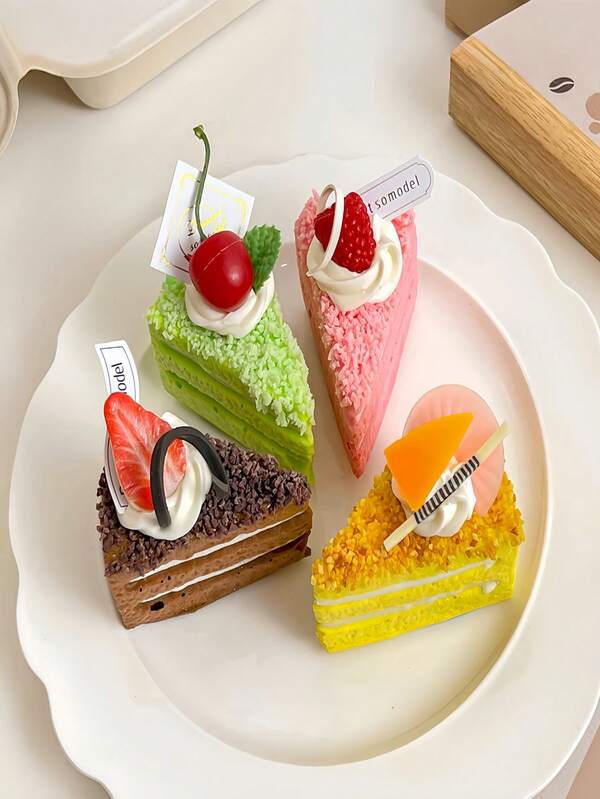 Ímã de geladeira em formato de bolo de desenho animado (1 unidade) - Ímã de geladeira fofo em formato de sobremesa, decoração magnética forte para geladeira, decoração de cozinha que estimula a dopamina, presente divertido para amantes de confeitaria, enfeite adorável para geladeira.