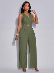 Mono cruzado sexy y elegante para damas - Verde militar - Ver 3