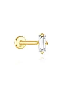 1 chiếc khuyên tai bạc 925 hình lưỡi liềm hình khủng long, đính đá Zirconia, thích hợp cho nữ giới đeo hàng ngày, dự tiệc và các dịp lễ hội. - Vàng - Xem 21
