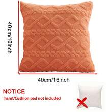 Reversible Soft Flannel Jacquard Elastic Throw Pillow Cover, Suitable For Living Room And Bedroom, Autumn/Winter - Multicolor - View 2