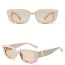 1 New Fashion Glasses, High-End Unique Double Bridge Design, Simple And Light Luxury Style Women's Glasses - màu đen - Xem 6