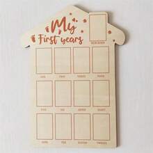 Nuevo marco de fotos de madera para hitos del recién nacido, soporte conmemorativo para bebé, marco de fotos de hitos mensuales del recién nacido