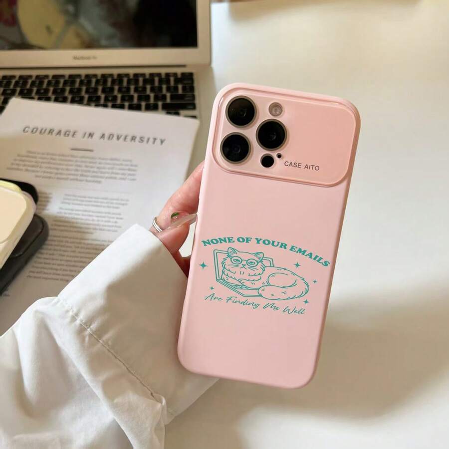 [Nuevo Producto] Funda para Smartphone con Ventana Grande y Acabado Verde. Compatible con phone 17 Pro, 17 Pro, 17, 16 Pro, 15, 14 y 13 Pro/Plus. Cubre Lentes Completamente, Elegante Combinación de Colores. Ideal para Regalos. - rosa - Ver 1