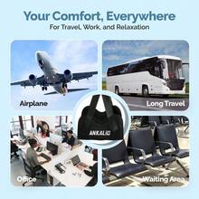 1 Pack No - Collapse Airplane Foot Hammocku2013Adjustable Foot Hammock Plane Travel With Thick Base, Lightweight Travel Footrest Office, FlightsBlack - Black + 1PCS - View 8