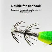 1pc/2pcs Glow Fishing Lures - Realistic Soft Legs, Built-In Rattle Beads, Weighted Lead Design, Highly Detailed Bionic Shrimp & Octopus Design, Sharp Squid Hooks - Essential Fishing Gear For Anglers - Multicolor - View 4