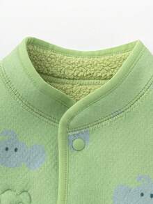 Balabala 2pcs/Set Kids Reversible Vest, Boys/Girls Fleece Jacket For Autumn/Winter - Gray Green Tone - View 12