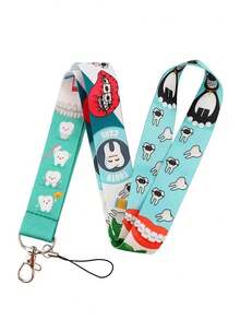 1个医生/护士挂绳钥匙扣，可用于悬挂钥匙、身份证、信用卡、通行证，也可作为手机挂饰、休闲礼物、纪念品、汽车配件、包包挂饰，适合学校、哥特风、Y2K风格、万圣节、教师节装饰。