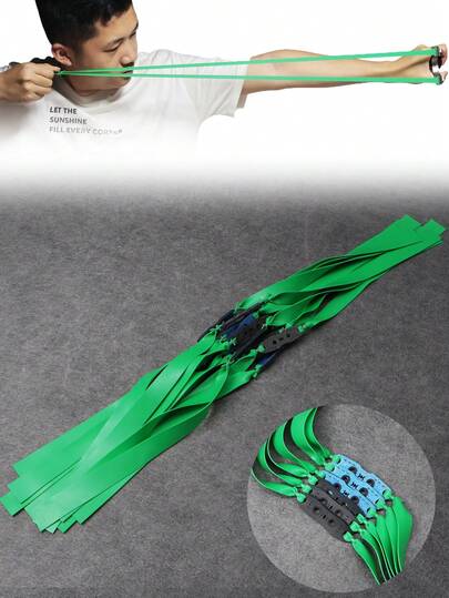 4/6/10pcs Outdoor Hunting Gear Slingshot Rubber Bands, 0.6mm Thick Green Thin Rubber Bands, Positioning Pouch Bands, High Pulling Force And Elasticity, Not Easy To Break, High-Quality Slingshot Essential Accessories Rubber Bands, Made Of Natural Rubber, Must-Have For Slingshot Enthusiasts, Muffled Flat Pouch, Traditional Pouch Bottom