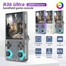 New R36 Ultra Handheld Game Console Is Equipped With Over 20000 Games And RGB Lighting Effects That Can Be Adjusted. It Supports 7 Types Of Lighting And Can Be Connected To WiFi. It Also Supports Dual Player Online Multiplayer With Multiple Colors To Choose From - 彩色 - 查看 1