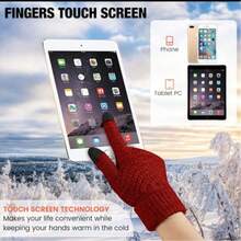 Women's Winter Touch Screen Gloves Cold-Proof Warm Winter Warm Gloves Korean Style Gloves Fleece Thickening Cycling Gloves Warm Fleece-Lined Gloves Elastic Cuffs Suitable For Skiing And Outdoor Use - Xám - Xem 4