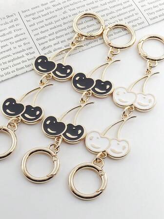 1 pieza Extensor de correa de bolso con diseño de cereza, cadena dorada para bolso, accesorio de reemplazo de cadena para bolso de mano, bolso cruzado, bolso de mano, accesorios de teléfono, regalos para mujeres, regalos personalizados, regalos divertidos