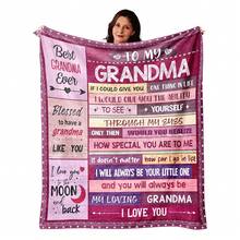 Grandma Blanket Gifts For Grandmas On Mothers Day From Grand- To My Grandma 50" X 60" Soft Throw Blanket - Chirstmas Birthday Present For Grandma, Ultra Soft Flannel Blanket - Winter Must-Have - Nhiều màu - Xem 1