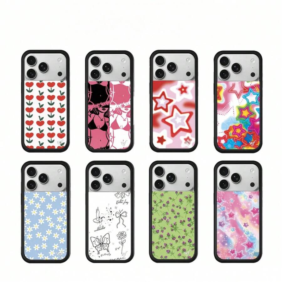 Wildflower 3D Ins Style Cherry Pattern Phone Case Phone171615141312ProMaxPlus17pro15proWF Cute Cartoon Style Cover For Girls - WF29-2 - 查看 1