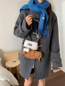 2025 New Cute Boots Bag Retro Suede Plush Phone Bag Versatile Crossbody Fuzzy Bag Lightweight Casual Bag