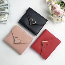 Cute Coin Purses For Women, Featuring A Unique Metal Heart-Shaped Clasp Design, Adding A Touch Of Romance And Sweetness. The Envelope-Style Design Gives These Wallets A Chic And Sophisticated Look. Despite Their Compact Size, These Wallets Still Feature Multiple Card Slots, Bill Slots, And Even A Zippered Coin Pocket. They Provide Ample Space To Organize Cards, Cash, And Small Items