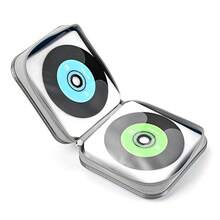 UENTIP CD Case For Car,48 Capacity DVD Case Portable Zipper Holder Large Storage CD Wallet CD Organizer Home Travel (Dark Blue, 48){Inchcolor_nameinch:Inchdarkblueinch} - Darkblue - View 6