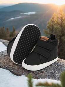 Newborn Infant Cotton Booties Stay On Slipper Winter Warm Soft Shoes Non-Skid Infant Ankle Boots Crib Shoes