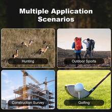 Nohawk Multifunction Voice Broadcast Rangefinder, Suitable For Golf And Hunting, With Distance, Speed And Golf Ball Trajectory Compensation Modes - Black - View 6