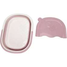 Foot Soak TubTina de Remojo de Pies de Plástico Tazón de Pedicura con Bañera Plegable Bañera de Piso de Pie para para Niños Baño de Plástico de Baño Bañera de Plástico RosáceoFoot Soak Tub - Rosceau - Ver 5