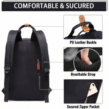 Backpack For Men Women VASCHY Lightweight Travel Back Pack Fits 15.6inch Laptop Water Resistant School Bag Casual Daypack For Teen Work/College Black