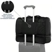 Maxlite 5 Softside Carry-On Weekender With Drop-Bottom Compartment Lightweight Overnight Travel Duffel Bag Men And Women 19-Inch