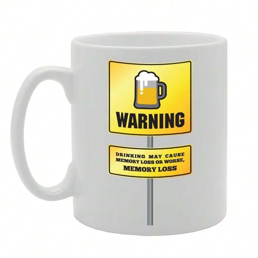 Coralgraph Warning Memory Loss Or Worse Printed Tea Coffee Ceramic - Funny Printed Coffee Mug - Great Gift Idea MG2225 - White - View 1