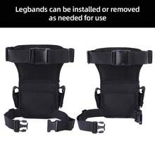 Bolsa de Perna Tática para Homens, Pochete de Cintura para Motocicleta ao Ar Livre, Bolsa de Coxa para Caminhada e Passeio, Multi-Bolso, Bolsa de Viagem, Mochila Casual de Bicicleta com Zíper - Preto - Visão 6