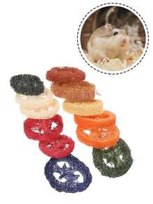 兔子咀嚼玩具，适合兔子宠物牙齿咀嚼玩具，有机天然丝瓜络咀嚼玩具，手工材料玩具，适合豚鼠仓鼠兔子大鼠