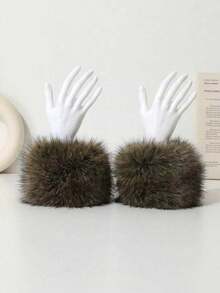 Jednoczęściowy zestaw damskiej zimowej ciepłej czapki, dopasowany do obwodu dłoni, swobodny i uroczy, odpowiedni na bankiety, zakupy i randki, Halloween i Boże Narodzenie