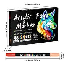 1 Stück Dual-Farbige Markerstifte, beidseitig verwendbare Acrylfarb-Marker für Glasmalerei, Farbschichten, weiche Spitzen Marker für Kunststudierende, Schulanfang - Doppelköpfiger Zweifarbmarker - Übersicht 9