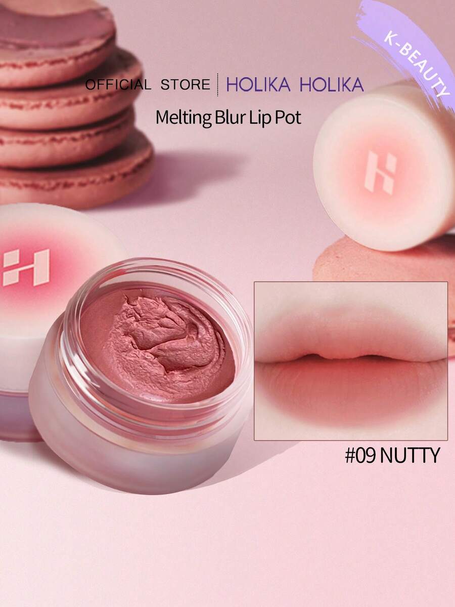 HOLIKA HOLIKA Son lì dạng kem mờ 5g/0.17oz với các màu Nutty, Nude Peach, Greige Coral, Rose Tea, chất son mousse, dạng phấn mờ, chất son nhung mờ, lớp finish bán lì, công thức không gây khô môi, thích hợp trang điểm môi ombre, hũ nhỏ gọn bỏ túi, phù hợp sử dụng cả ngày, thoa nhanh chóng, trang điểm kiểu Hàn Quốc, 5g/0.17oz