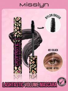 MISSLYN-Lashtastic Volume Mascara, Explosion Of Volume, Long Lasting, Removable Formula, Expressive And Intense Look, Innovative Brush, Enormously Rich And Intense Color, Volume Effect, Intensivly Volumizing Eyelashes, Buildable Formula, Lightweight Formula,Vegan,Cruelty Free - #1 Black - View 1