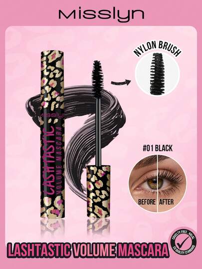  MISSLYN-Lashtastic Volume Mascara, Explosion Of Volume, Långvarig, Avtagbar Formula, Uttrycksfull och intensiv look, Innovativ borste, Enormt rik och intensiv färg, Volymeffekt, Intensivt volymgivande ögonfransar, Byggbar formel, Lätt formel, Vegan, Cruelty Free