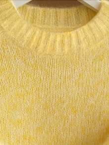 Women's Brushed Mohair Blend Sweater - French Inspired Raglan Sleeve, Drop Shoulder Plush Knit For Fall Winter, Christmas Birthday Gift Idea