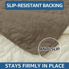 YSTYLE Single-Seater Reclining Armchair Cover, Armchair Cover With Armrests, Single-Seater Armchair Cover With Armrests, Armchair Cover With Elastic Band, Reclining Sofa Cover - Light Brown - View 5