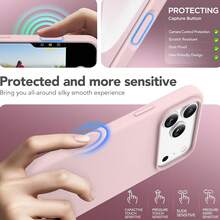 Solid Color Material Shockproof Silicone Solid Color Liquid Silicone 3-Layer Full Protective Soft Rubber Phone Case Compatible With IPhone 17, 17 Air, 17 Pro, 17 Pro Max, With Anti-Shock Protection And Microfiber Lining, Also Compatible With IPhone 13, 11, 16 Pro Max, 15, 14 Plus, 12 Spring Gift - Ash Powder - View 5