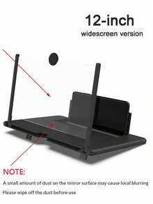 1pc Adjustable Phone Screen Magnifier, 10-12 Inch Desktop Slouchy Bracket Amplifier, Ideal For Night-Time Video Viewing