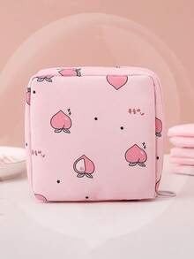 1pc Cute Cartoon Sanitary Pad Travel Pouch, Convenient For School And Outings - Multicolor - View 5