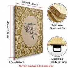 1 tấm tranh treo tường họa tiết chim trừu tượng cổ điển có khung/không khung bằng vải canvas in phong cách trang trại cổ điển trang trí nhà tranh mộc mạc cho ký túc xá, phòng khách, phòng ngủ, trang trí nhà hiện đại - Nhiều màu - Xem 12