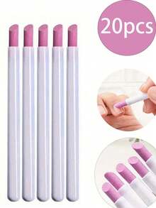 [5pcs/1set] Quartz & Ceramic Nail Polishing & Carving Pen Kit, 45 Degree Cuticle & Skin Remover, Nail Polish, Nail File, Smooth Rock Stone, Natural Nail Gel