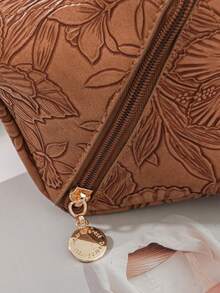 1 Peça Bolsa de Maquiagem Vintage de Estilo Retrô Multifuncional de Grande Capacidade com Estampa Floral, Bolsa de Maquiagem com Suporte, Bolsa de Toalete, Bolsa de Viagem e Higiene, Bolsa de Armazenamento de Cosméticos e Produtos de Cuidados com a Pele, com Design de Abertura Ampla para Fácil Acesso, Elegante e Portátil com Vários Compartimentos, Essencial para Viagens e Vida Diária, Presentes de Aniversário e Natal