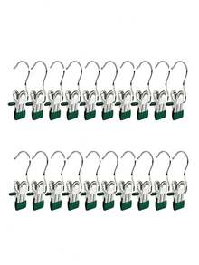50/40/30/20/15/10/5件不锈钢衣夹，带钩洗衣衣钉，衣柜靴子衣架，带钩夹子，便携式挂衣夹，衣柜收纳袋，多功能单夹衣架，靴子夹，无缝挂钩织物收纳袋，适用于裤子、帽子、裙子、袜子、鞋子、裙子、牛仔裤、靴子、裙子