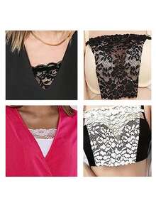 1pc Elegant Floral Anti-Glare Bra Pads - Fashionable & Comfortable Lingerie Enhancer, Lace Knitted Padding For Women,Back To School,Wedding