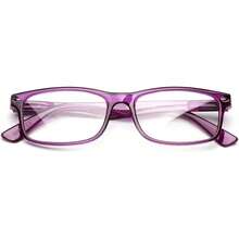 Lens Rectangle Frame Non Prescription Glasses - Fashion - 紫色 - 查看 2