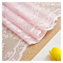 Pink Lace Curtains 108 Inches Long 2 PanelsCute Floral Sheer Curtains For Sliding Door Backdrops Romantic PricessGirl Room Decor Light Filtering 52 X 108 Inch Ilight Pink - Multicolor 618 - View 5
