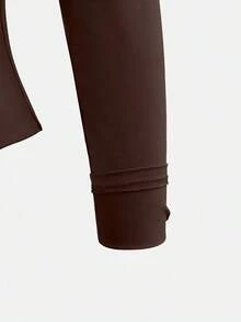 XLLAIS Fall Winter Spring Stretch Base Slim Top Women Casual Club Long Sleeved Hot Red-Shirt 88RQ - trắng - Xem 8