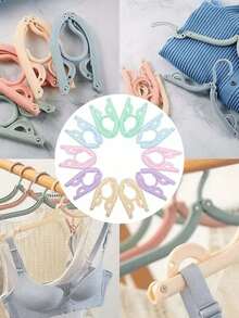 Cuier de haine pliabil portabil de călătorie - Plastic multicolor, Design antiderapant, Economie de spațiu, Livrare în culori aleatorii - Potrivit pentru depozitarea valizelor, Organizarea dulapului, Vacanță în croazieră/plajă, Rechizite pentru întoarcerea la școală - Suport de haine multifuncțional, Cuier pentru haine, Suport de uscare, Cuier antiderapant, Accesorii de călătorie, Articole esențiale pentru vacanță, Rechizite pentru vacanța de vară, Cuiere pentru magazine