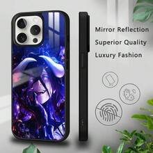 A-Albedo Overlord Sexy Phone Case Cover Compatible With  17 16 15 14 13 12 11 Pro Max Plus Mini Plus Hard Mirror Surface Protect Funda, Cover Compatible With  17 Case,  17 Pro Case,  17 Pro Max Case - Z1 - Ver 10