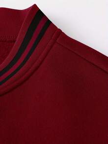 洛杉矶36号男女通用棒球外套 - 超柔软面料，极致舒适，寒冷天气可靠保暖，价格实惠，难以抗拒 - 酒紅色 - 查看 5